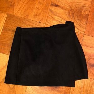 Black Suede Skort